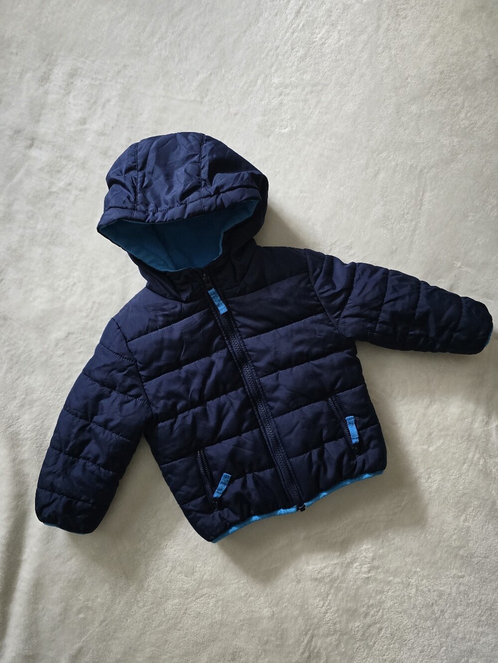 Carter's Dark Blue Hooded Puffer Jacket - Size 24M